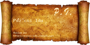 Pécsi Ida névjegykártya
